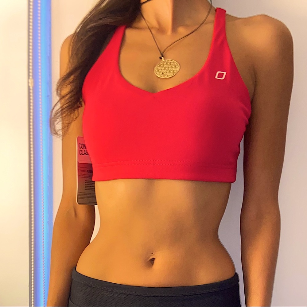 Lorna Jane Active medium red sports bra top